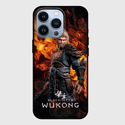 Чехол для iPhone 13 Pro Король обезьян Black Myth Wukong fire, цвет: 3D-черный