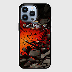 Чехол для iPhone 13 Pro Warhammer 40000 space marine 2 взрыв камней, цвет: 3D-черный