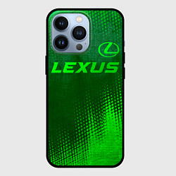 Чехол для iPhone 13 Pro Lexus - green gradient посередине, цвет: 3D-черный