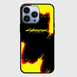 Чехол для iPhone 13 Pro Cyberpunk 2077 огненный стиль, цвет: 3D-черный