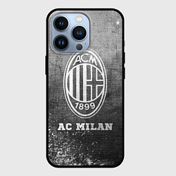 Чехол для iPhone 13 Pro AC Milan - grey gradient, цвет: 3D-черный