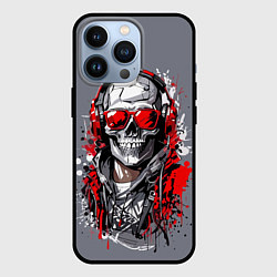 Чехол для iPhone 13 Pro Череп абстракция, цвет: 3D-черный