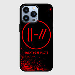 Чехол для iPhone 13 Pro Twenty One Pilots - red gradient, цвет: 3D-черный