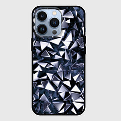 Чехол для iPhone 13 Pro Взрыв геометрических треугольников, цвет: 3D-черный