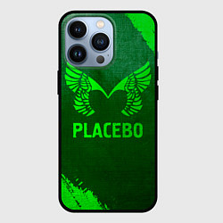 Чехол для iPhone 13 Pro Placebo - green gradient, цвет: 3D-черный