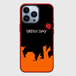 Чехол для iPhone 13 Pro Green day rock, цвет: 3D-красный