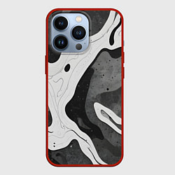 Чехол для iPhone 13 Pro Камуфляж темный, цвет: 3D-красный