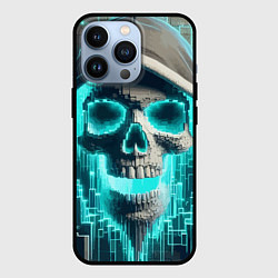 Чехол для iPhone 13 Pro Скелет в балахоне - граффити кибер-хакер, цвет: 3D-черный