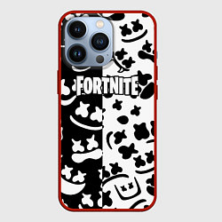 Чехол для iPhone 13 Pro Fortnite patten Marshmello, цвет: 3D-красный