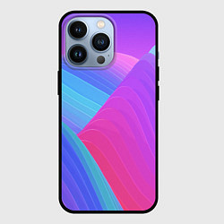 Чехол для iPhone 13 Pro Неоновая геометрия полосы, цвет: 3D-черный