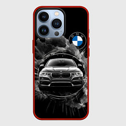 Чехол для iPhone 13 Pro BMW абстрактный дым, цвет: 3D-красный