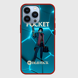 Чехол для iPhone 13 Pro Pocket Deadlock, цвет: 3D-красный