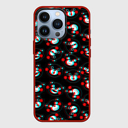 Чехол для iPhone 13 Pro Монокума глитч, цвет: 3D-красный