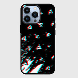Чехол для iPhone 13 Pro Linkin park glitch patern, цвет: 3D-черный