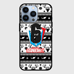 Чехол для iPhone 13 Pro Rainbow six winter pattern, цвет: 3D-черный