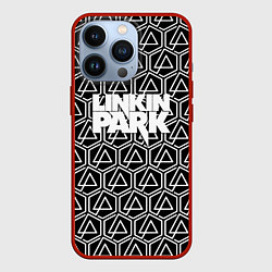 Чехол для iPhone 13 Pro Linkin park pattern, цвет: 3D-красный