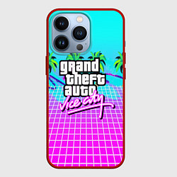 Чехол для iPhone 13 Pro Vice city tropic collection, цвет: 3D-красный