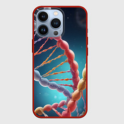 Чехол для iPhone 13 Pro Разноцветный ДНК, цвет: 3D-красный