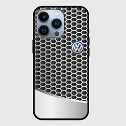 Чехол для iPhone 13 Pro Volkswagen metal motors, цвет: 3D-черный