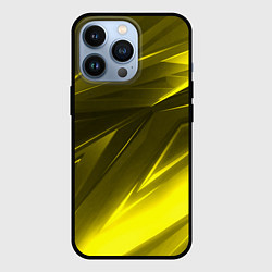 Чехол для iPhone 13 Pro Gold stripes abstraction, цвет: 3D-черный