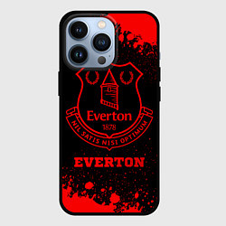 Чехол для iPhone 13 Pro Everton - red gradient, цвет: 3D-черный