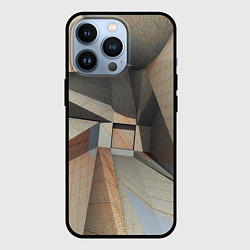 Чехол для iPhone 13 Pro Текстура камень геометрия, цвет: 3D-черный