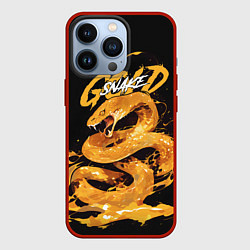 Чехол iPhone 13 Pro Gold snake