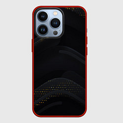 Чехол для iPhone 13 Pro Геометрия полосы текстура, цвет: 3D-красный