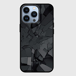 Чехол для iPhone 13 Pro Трещины, цвет: 3D-черный