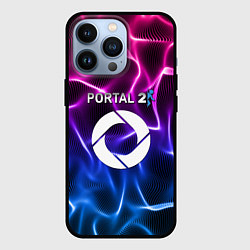 Чехол для iPhone 13 Pro Portal неоновые волны, цвет: 3D-черный