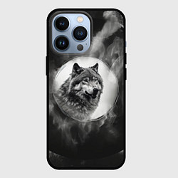 Чехол для iPhone 13 Pro Голова серого волка, цвет: 3D-черный