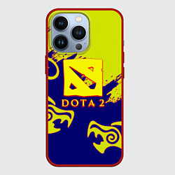 Чехол для iPhone 13 Pro Dota dragon steel, цвет: 3D-красный