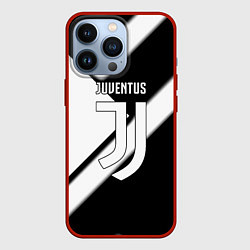 Чехол для iPhone 13 Pro Juventus geometry steel, цвет: 3D-красный