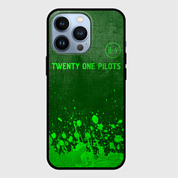 Чехол iPhone 13 Pro Twenty One Pilots - green gradient посередине