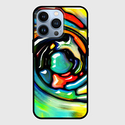 Чехол для iPhone 13 Pro Акварельные краски мозаика, цвет: 3D-черный