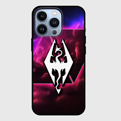 Чехол для iPhone 13 Pro The Elder Scrolls neon game, цвет: 3D-черный