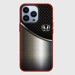 Чехол для iPhone 13 Pro Honda metal car, цвет: 3D-красный