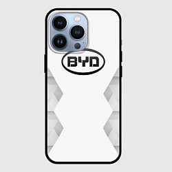 Чехол для iPhone 13 Pro BYD white poly, цвет: 3D-черный