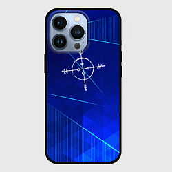 Чехол для iPhone 13 Pro Megadeth blue poly, цвет: 3D-черный