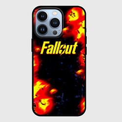 Чехол для iPhone 13 Pro Fallout огненные краски стиль, цвет: 3D-черный