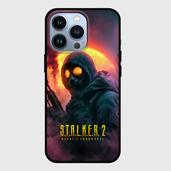 Чехол для iPhone 13 Pro Stalker 2 радиоактивный фон, цвет: 3D-черный