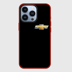 Чехол для iPhone 13 Pro Chevrolet logo, цвет: 3D-красный