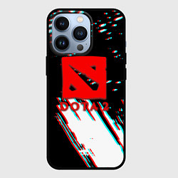 Чехол для iPhone 13 Pro Dota 2 glitch color, цвет: 3D-черный