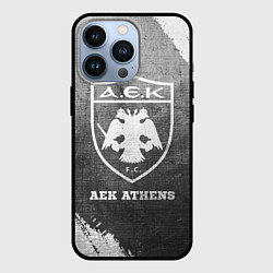 Чехол для iPhone 13 Pro AEK Athens - grey gradient, цвет: 3D-черный