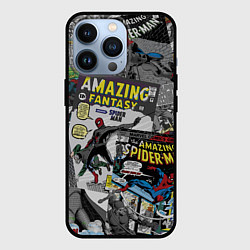 Чехол для iPhone 13 Pro Spider-man comics, цвет: 3D-черный