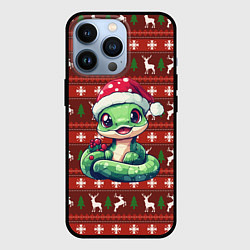 Чехол для iPhone 13 Pro Новогодняя змейка символ 2025, цвет: 3D-черный