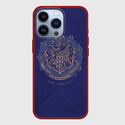 Чехол для iPhone 13 Pro Happy Christmas - Hogwarts, цвет: 3D-красный