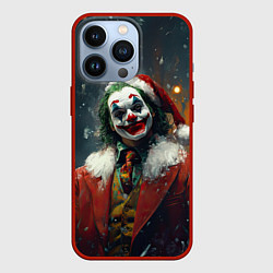 Чехол для iPhone 13 Pro Довольный Джокер под новый год, цвет: 3D-красный