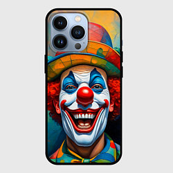 Чехол для iPhone 13 Pro Нейросеть - безумный клоун, цвет: 3D-черный