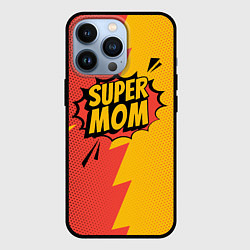 Чехол для iPhone 13 Pro Super mom - superhero, цвет: 3D-черный